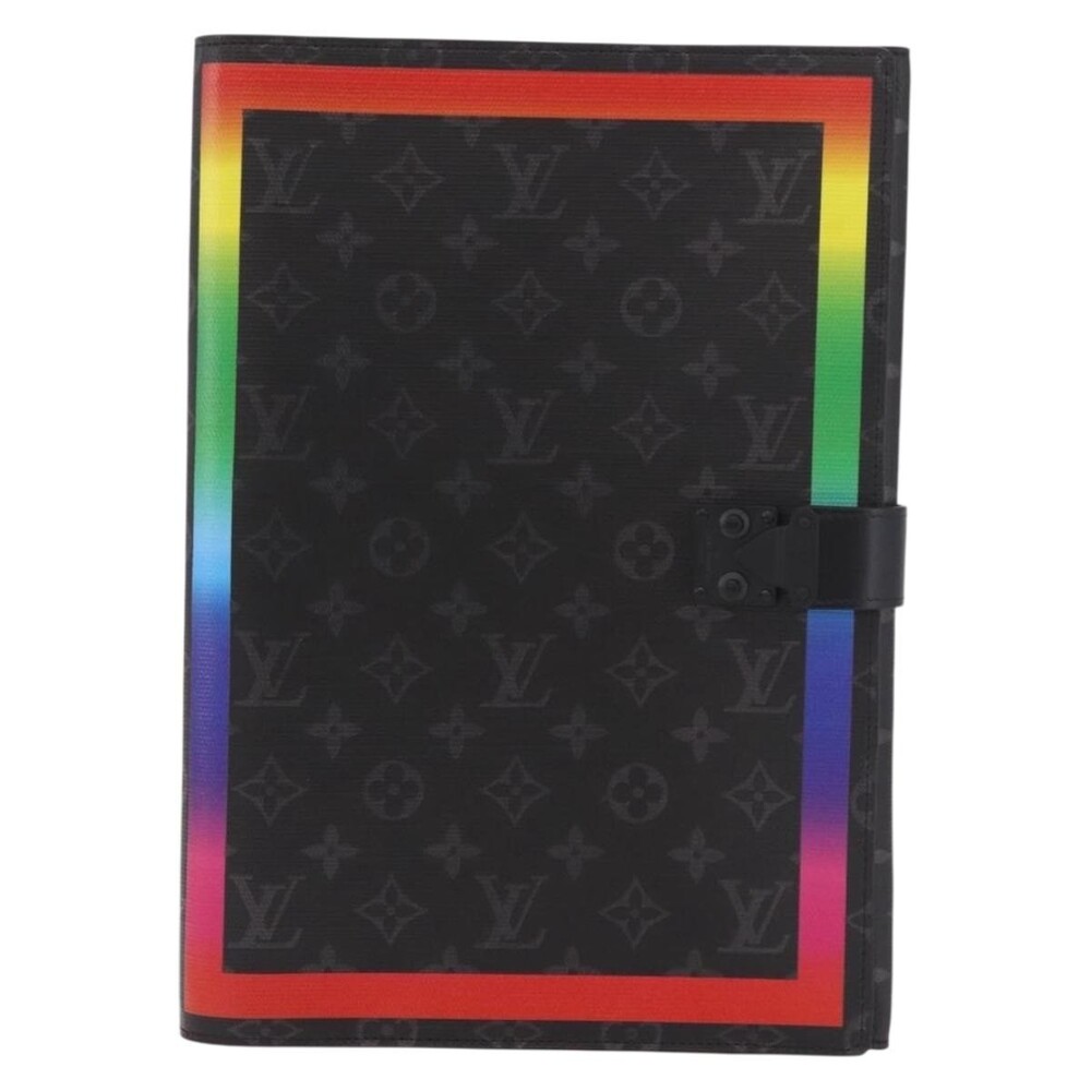 Louis Vuitton Monogram Eclipse Porte Documents Frank Clutch Bag Black